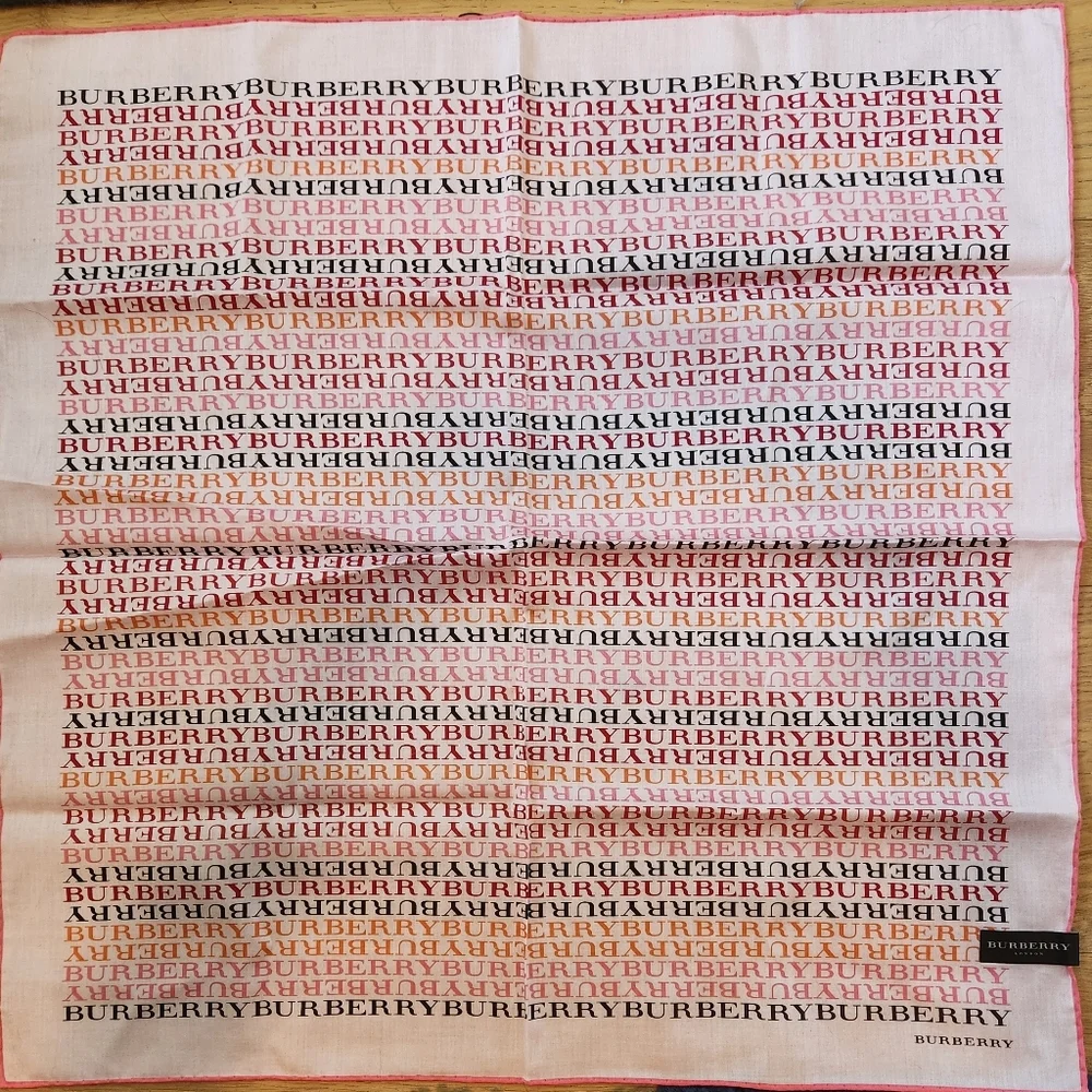 Burberry Silk Hankerchief | Rare Pink | Never Used - Picture 6 of 7